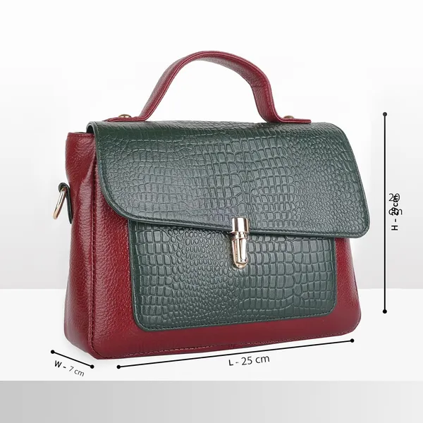 Green_&_Red_Embossed_Sling_Bag_for_Women_|_Premium_Leather_Stylish_Bag_for_Everyday_Use