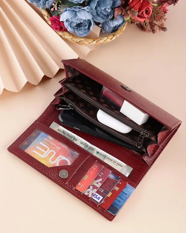 Maroon_Hand_Clutch_Leather_Wallet_For_Women_|_Pure_Leather_Products_For_Everyday_Use