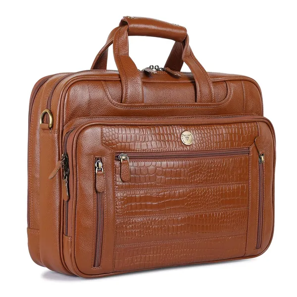 Tan_Laptop_Messenger_Bag_with_Shoulder_Strap_for_Men_|_Premium_Leather_Messenger_Bag_for_Everyday_Use