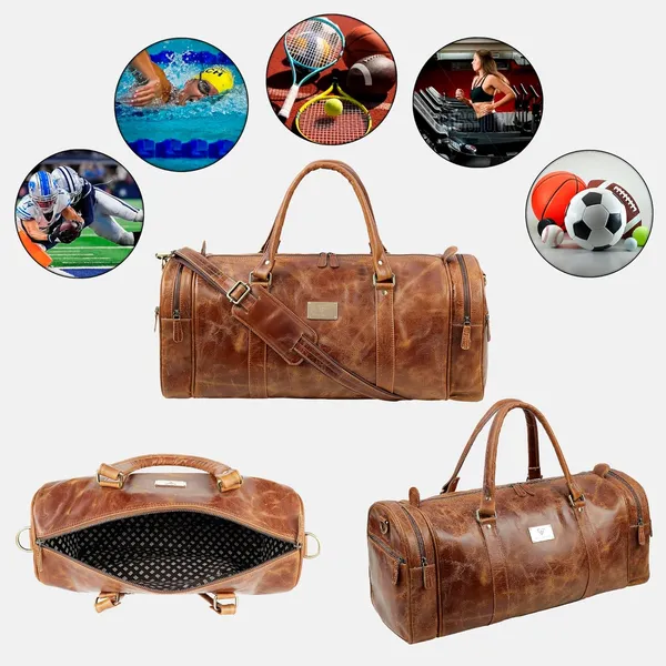 Tan_Embossed_Duffel_Bag_for_Men_|_Premium_Leather_Double_Handle_Duffel_Bag