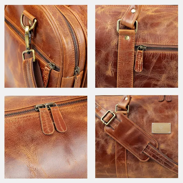 Tan_Embossed_Duffel_Bag_for_Men_|_Premium_Leather_Double_Handle_Duffel_Bag
