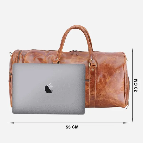 Tan_Embossed_Duffel_Bag_for_Men_|_Premium_Leather_Double_Handle_Duffel_Bag