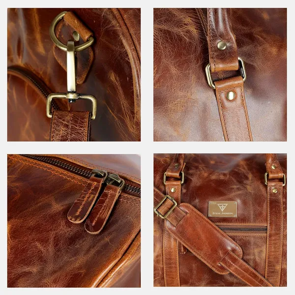 Tan_Embossed_Duffel_Bag_for_Men_|_Premium_Leather_Double_Handle_Duffel_Bag