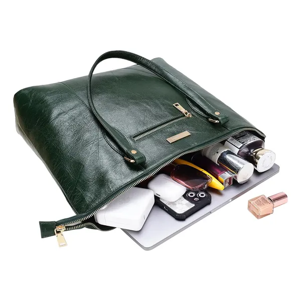 Green_Shoulder_Handbag_for_Women_|_Premium_Leather_HandBag_with_Double_Handle