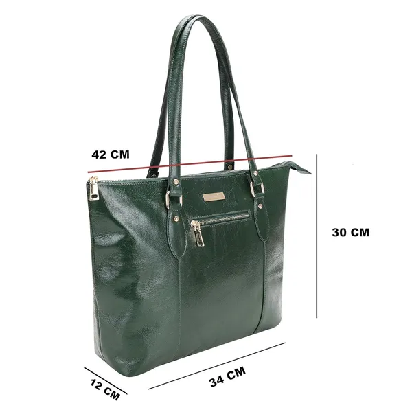 Green_Shoulder_Handbag_for_Women_|_Premium_Leather_HandBag_with_Double_Handle