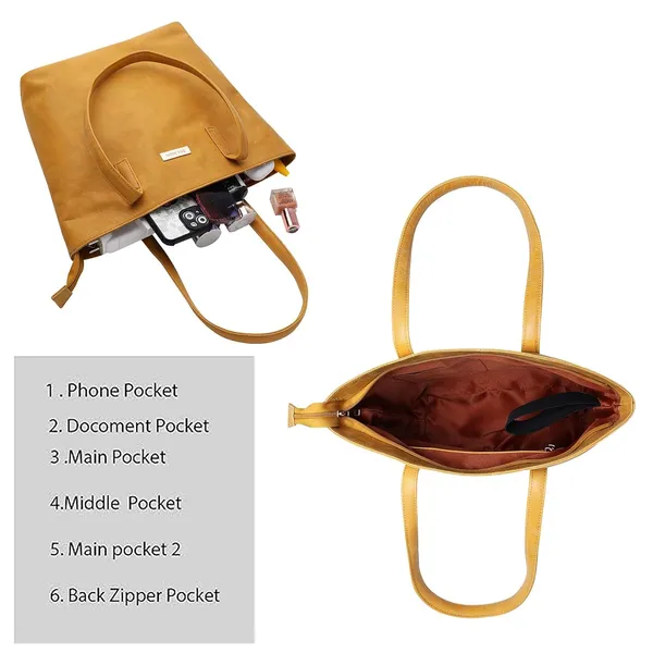 Yellow_Shoulder_Handbag_for_Women_|_Premium_Leather_HandBag_with_Double_Handle
