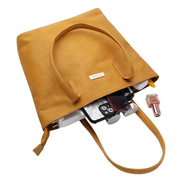 Yellow_Shoulder_Handbag_for_Women_|_Premium_Leather_HandBag_with_Double_Handle