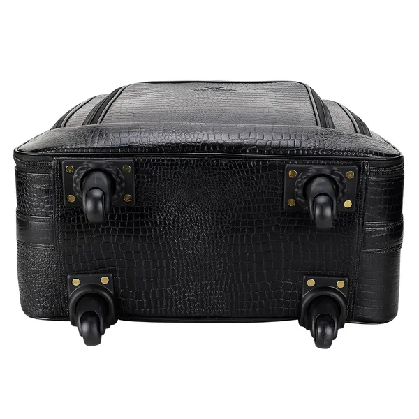 Black_Croco_4_Wheel_Cabin_Trolley_Bag_for_Men_|_Premium_Leather_Trendy_Design_Trolley_Bag