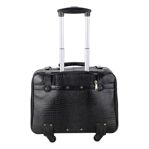 Black_Croco_4_Wheel_Cabin_Trolley_Bag_for_Men_|_Premium_Leather_Trendy_Design_Trolley_Bag