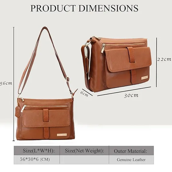 Tan_Genuine_Leather_12_Inches_Tote_Bags_for_Women_|_Shoulder_Handbag_Satchel_Tote_Bag_|_Side_Sling_Bag_for_Women/Girls_|_Kitty_Party/Small_Travel/Shopping