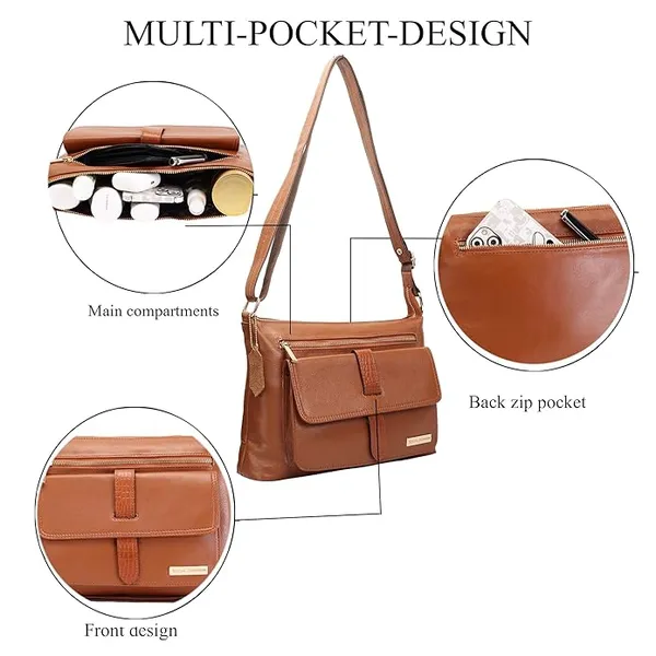 Tan_Genuine_Leather_12_Inches_Tote_Bags_for_Women_|_Shoulder_Handbag_Satchel_Tote_Bag_|_Side_Sling_Bag_for_Women/Girls_|_Kitty_Party/Small_Travel/Shopping
