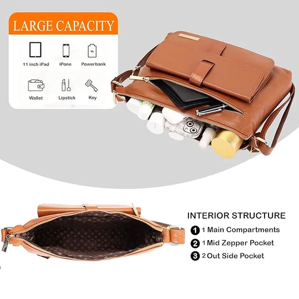 Tan_Genuine_Leather_12_Inches_Tote_Bags_for_Women_|_Shoulder_Handbag_Satchel_Tote_Bag_|_Side_Sling_Bag_for_Women/Girls_|_Kitty_Party/Small_Travel/Shopping