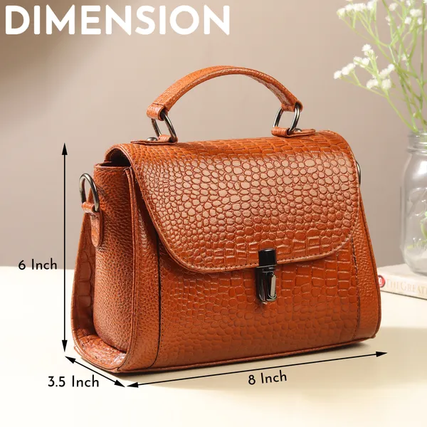 Tan_Embossed_Sling_Bag_for_Women_|_Premium_Leather_Stylish_Bag_for_Everyday_Use