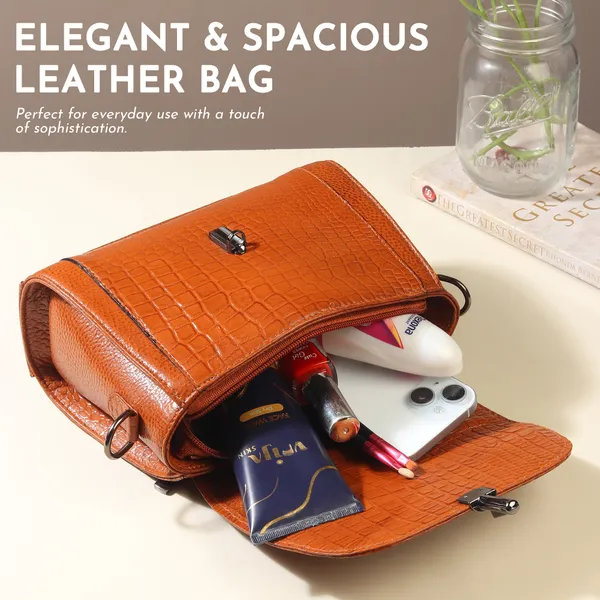 Tan_Embossed_Sling_Bag_for_Women_|_Premium_Leather_Stylish_Bag_for_Everyday_Use