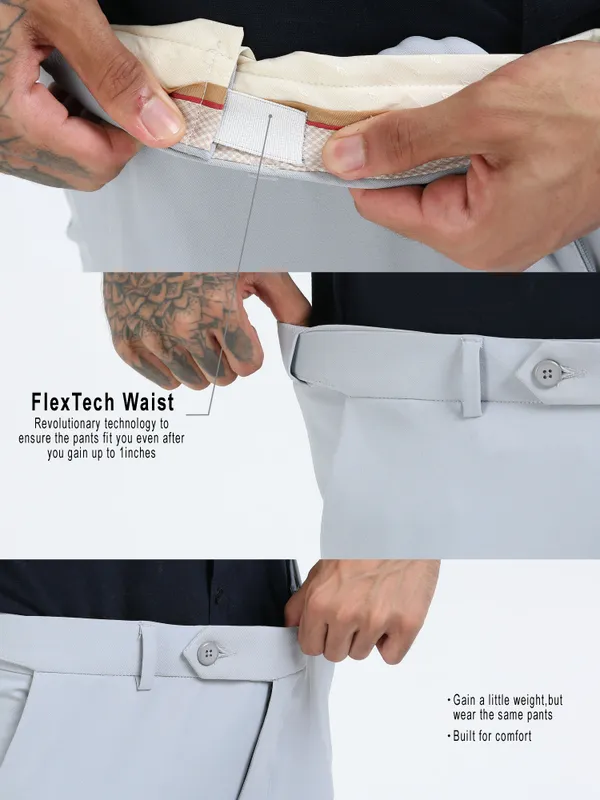 Ash_Grey_Expandable_Waist_Regular_Fit_4-Way_Lycra_Stretch_Formal_Trouser