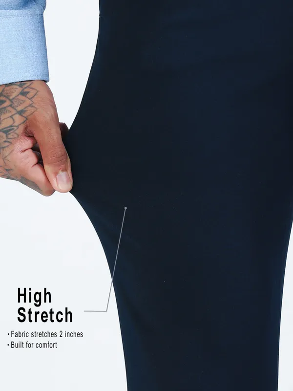 Dark_Blue_Expandable_Waist_Regular_Fit_4-Way_Lycra_Stretch_Formal_Trouser