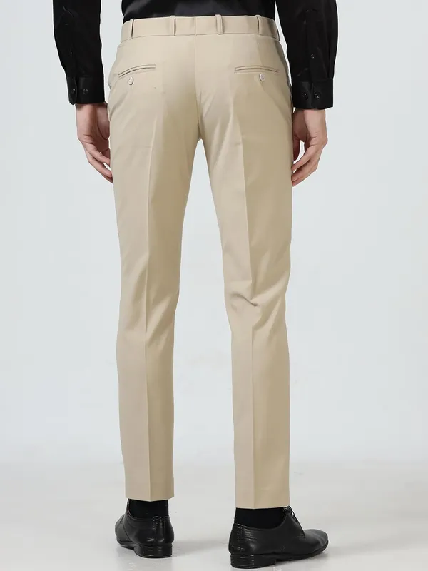 Beige_Expandable_Waist_Slim_Fit_Stretchable_Formal_Trouser