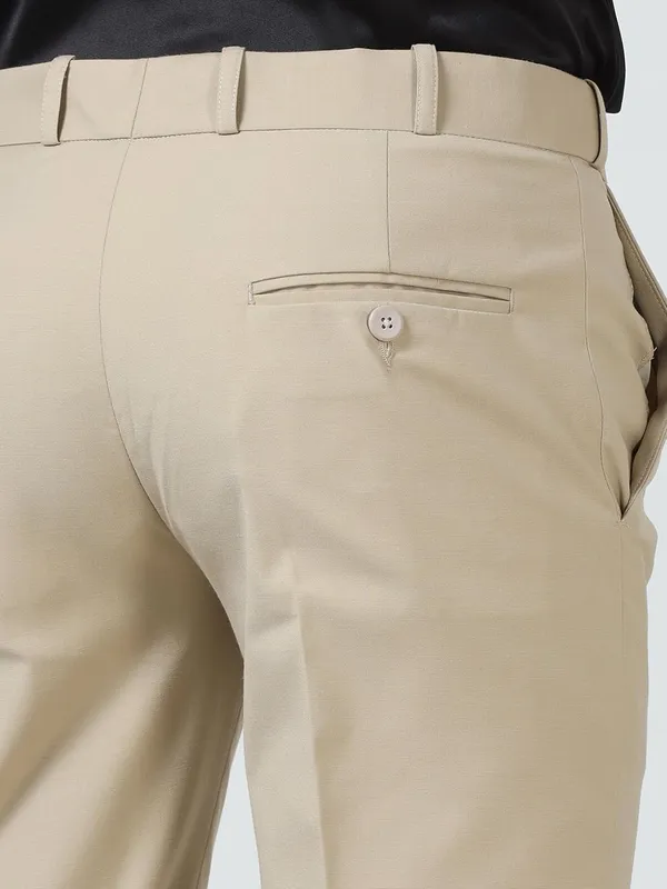 Beige_Expandable_Waist_Slim_Fit_Stretchable_Formal_Trouser
