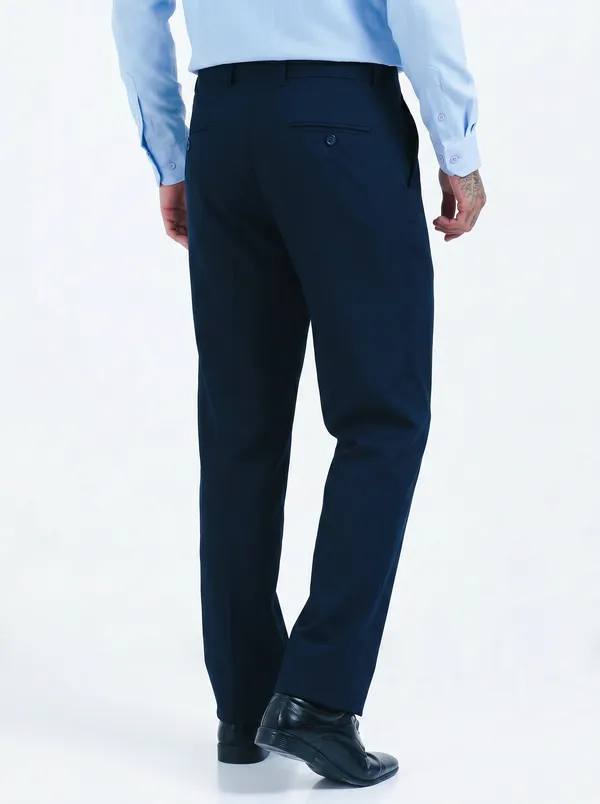 Dark_Blue_Expandable_Waist_Regular_Fit_4-Way_Lycra_Stretch_Formal_Trouser