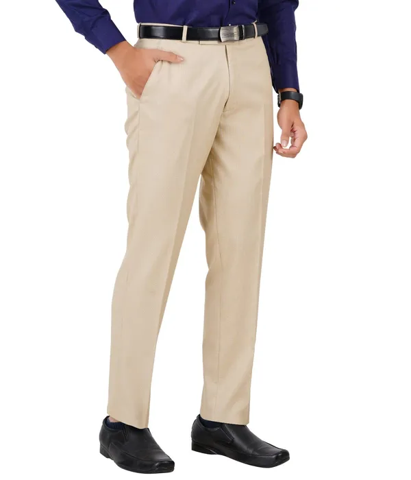 Beige_Wrinkle_Free_Stretchable_Self_Design_Formal_Regular_Fit_Trousers_For_Men