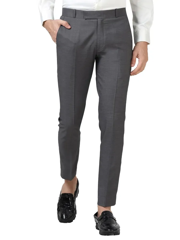 Melange_Grey_Wrinkle_Free_Slim_Fit_Formal_Trousers_For_Men