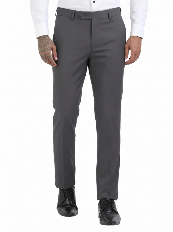 Dark_Grey_Expandable_Waist_Regular_Fit_4-Way_Lycra_Stretch_Formal_Trouser