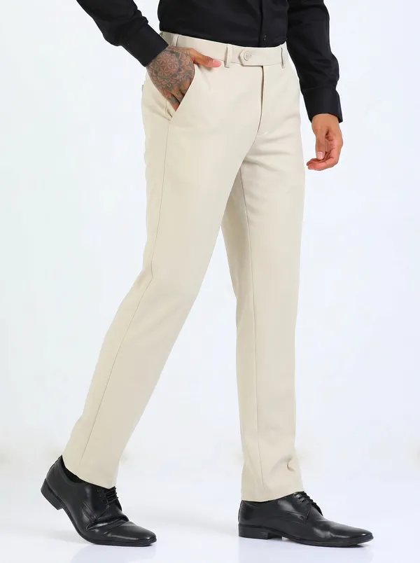 Light_Beige_Expandable_Waist_Regular_Fit_4-Way_Lycra_Stretch_Formal_Trouser