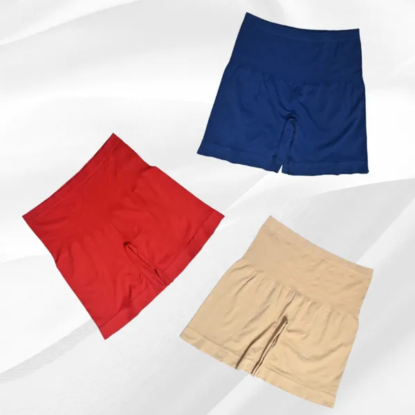 PIA_3-Pack:_Women's_Shaping_Tummy_Tucker_Boxer_Shapewear(Beige,Navy_Blue,Red)