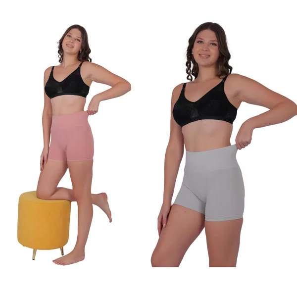 Pack_of_2:_Women's_PIA_Shaping_Boxers,_Peach_&_Grey