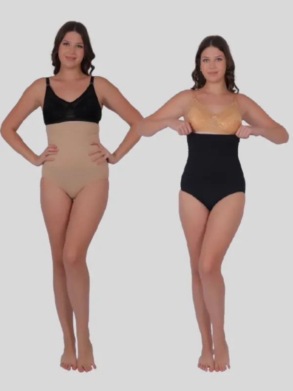 Pack_of_2:_PIA_Trends_High_Waist_Tummy_Tucker_Briefs_(Beige_&_Black)