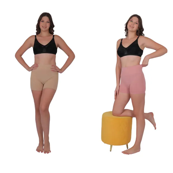 Pack_of_2:_Women's_PIA_Shaping_Boxers,_Beige_&_Peach