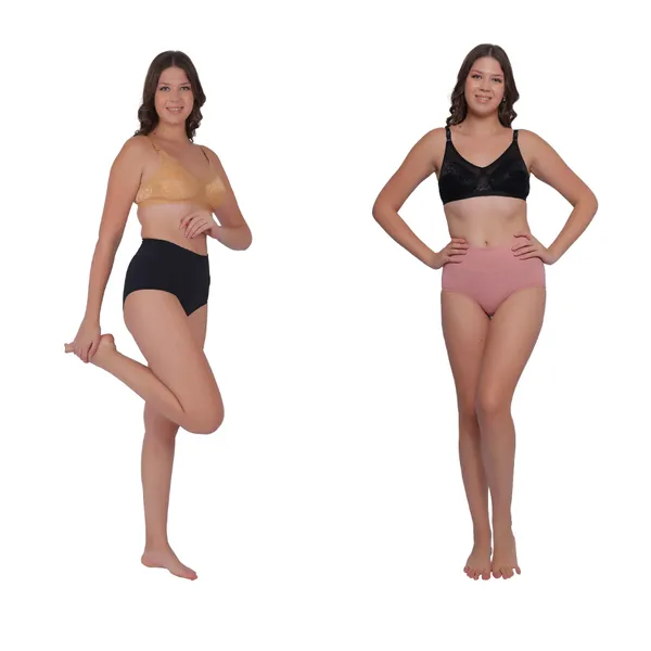 Pack_of_2:_Women's_PIA_Shaping_Tummy_Tucker_Boxer_Brief_Shorts,_Black_&_Peach