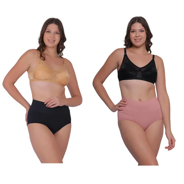 Pack_of_2:_Women's_PIA_Shaping_Tummy_Tucker_Boxer_Brief_Shorts,_Black_&_Peach