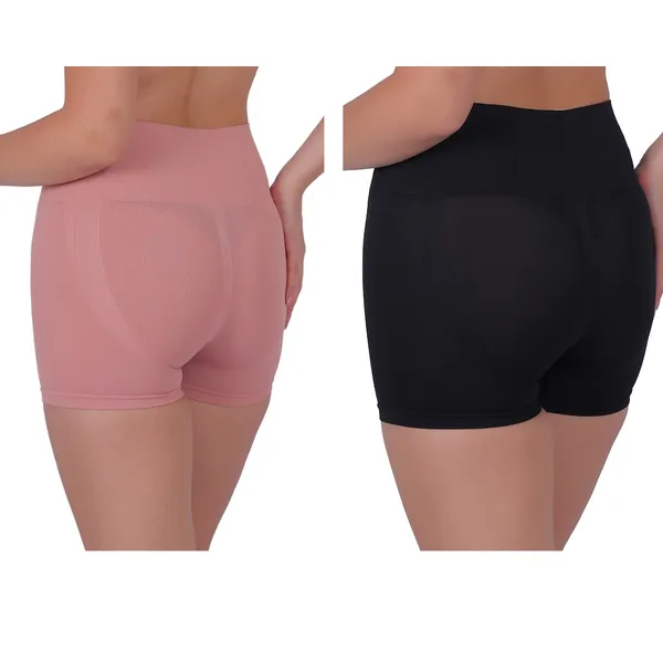 Pack_of_2:_Women's_PIA_Shaping_Boxers,_Peach_&_Black