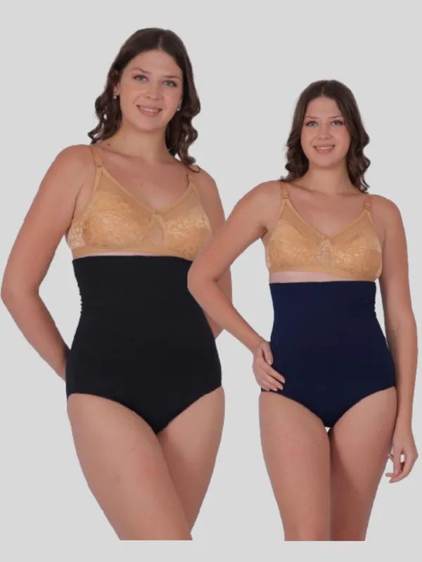 Pack_of_2:_PIA_Trends_High_Waist_Tummy_Tucker_Briefs_(Black_&_Navy_Blue)