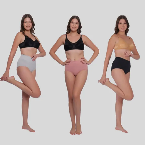 PIA_3-Pack:_Women's_Shaping_Tummy_Tucker_Boxer_Brief_s_(Peach,Grey,_Black)