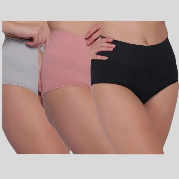PIA_3-Pack:_Women's_Shaping_Tummy_Tucker_Boxer_Brief_s_(Peach,Grey,_Black)