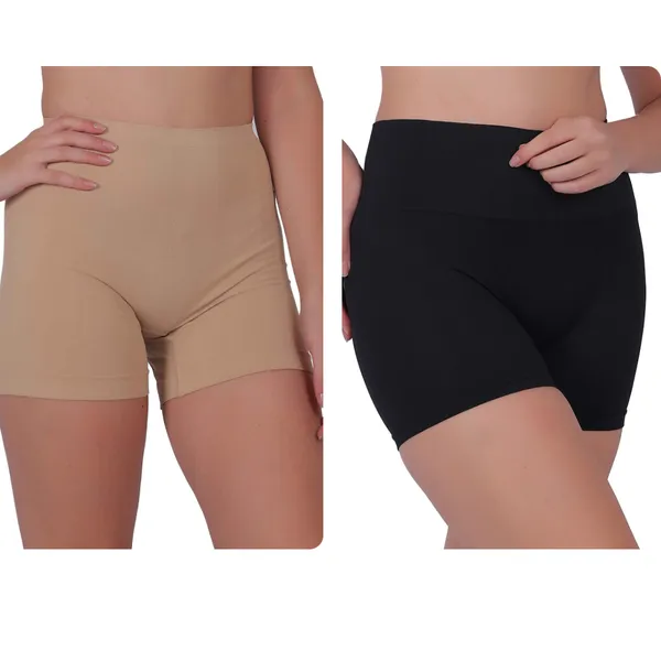 Pack_of_2:_Women's_PIA_Shaping_Boxers,_Beige_&_Black