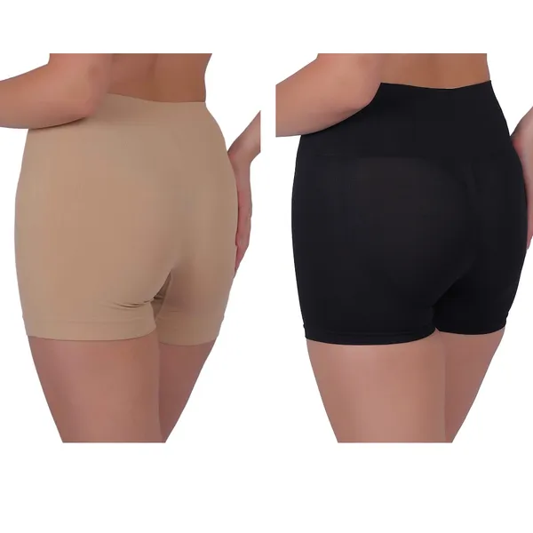 Pack_of_2:_Women's_PIA_Shaping_Boxers,_Beige_&_Black