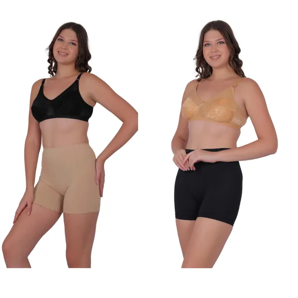 Pack_of_2:_Women's_PIA_Shaping_Boxers,_Beige_&_Black