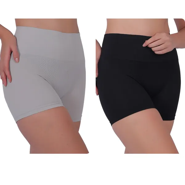 Pack_of_2:_Women's_PIA_Shaping_Boxers,_Grey_&_Black