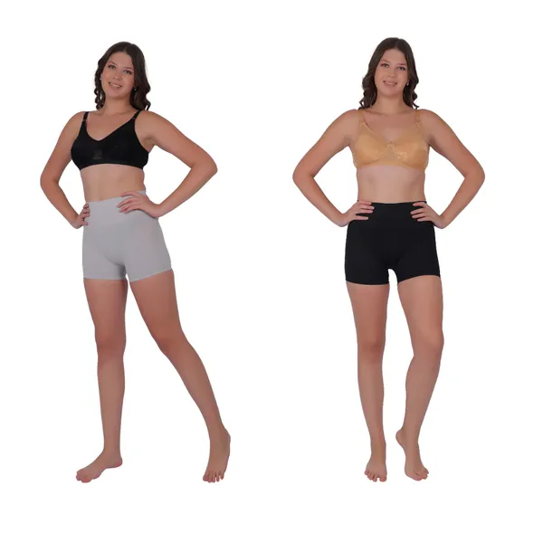 Pack_of_2:_Women's_PIA_Shaping_Boxers,_Grey_&_Black