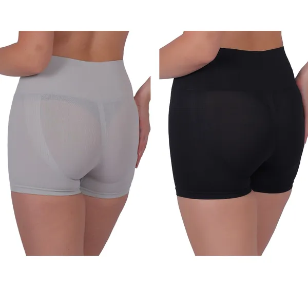 Pack_of_2:_Women's_PIA_Shaping_Boxers,_Grey_&_Black