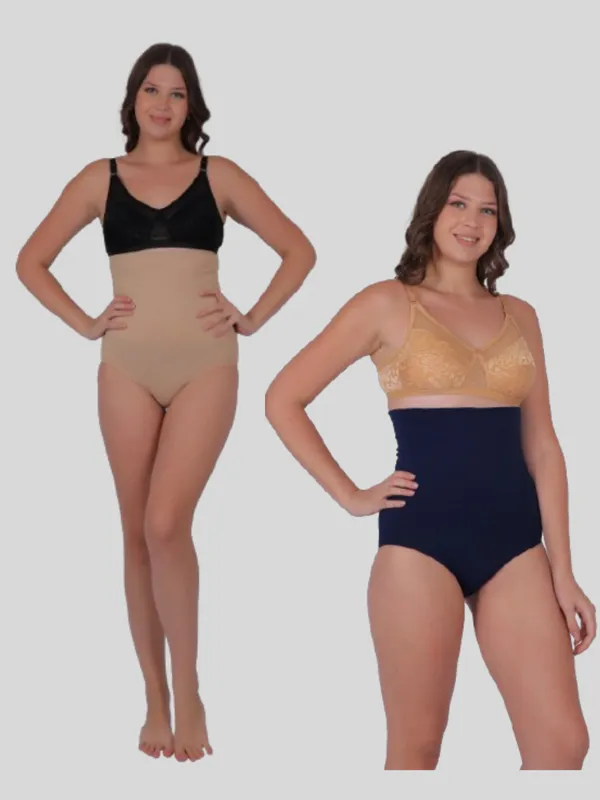 Pack_of_2:_PIA_Trends_High_Waist_Tummy_Tucker_Briefs_(Beige_&_Navy_Blue)