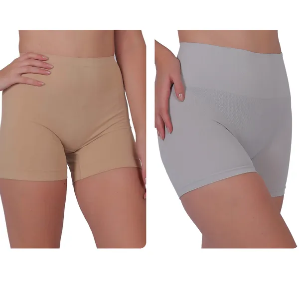 Pack_of_2:_Women's_PIA_Shaping_Boxers,_Beige_&_Grey