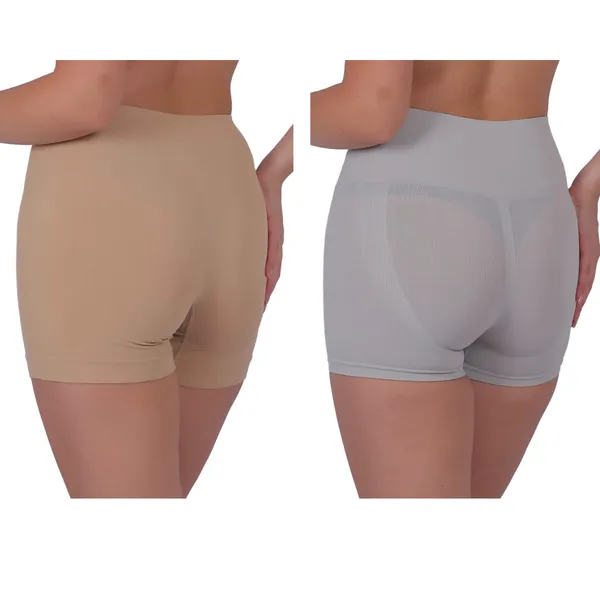 Pack_of_2:_Women's_PIA_Shaping_Boxers,_Beige_&_Grey