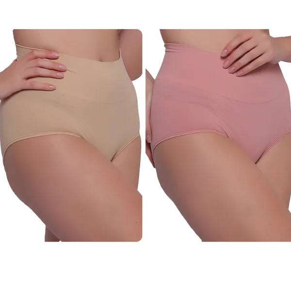 Pack_of_2:_Women's_PIA_Shaping_Tummy_Tucker_Boxer_Brief_Shorts,_Beige_&_Peach