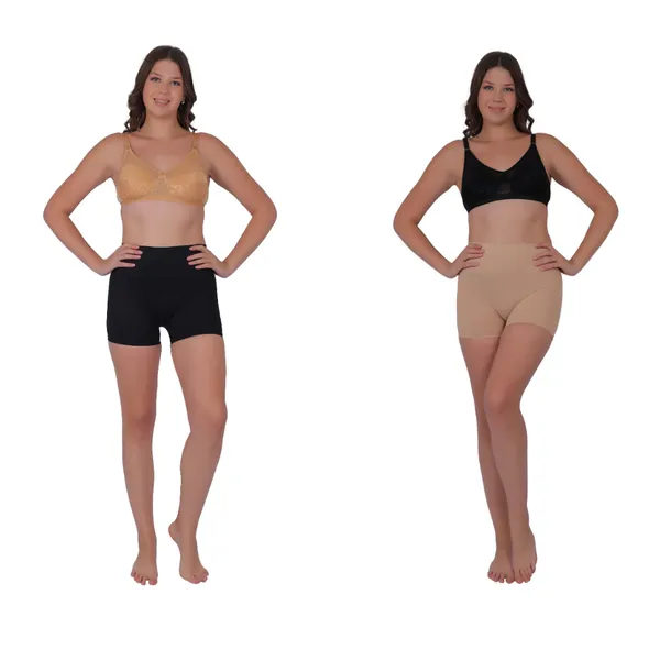 Pack_of_2:_Women's_PIA_Shaping_Boxers,_Black_&_Beige