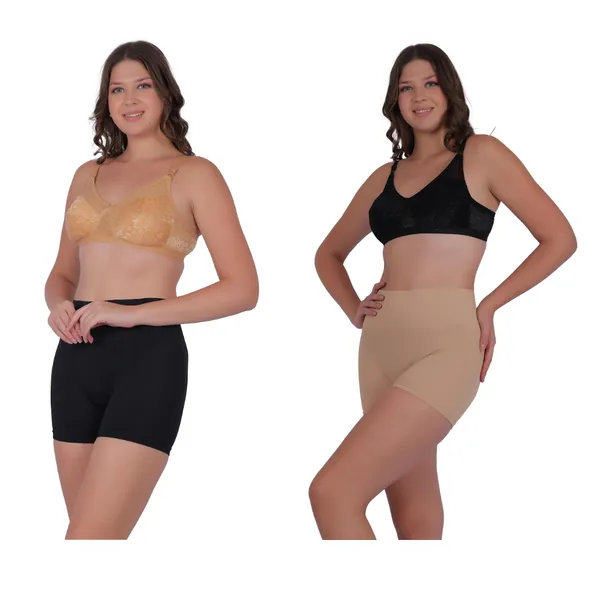 Pack_of_2:_Women's_PIA_Shaping_Boxers,_Black_&_Beige