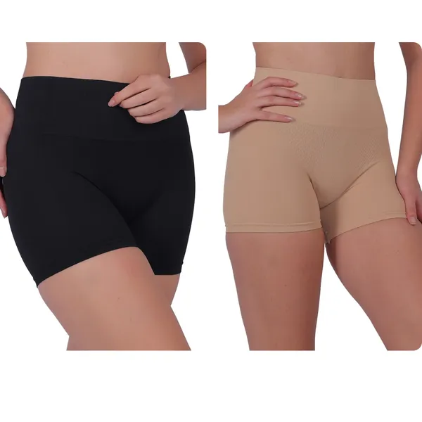 Pack_of_2:_Women's_PIA_Shaping_Boxers,_Black_&_Beige
